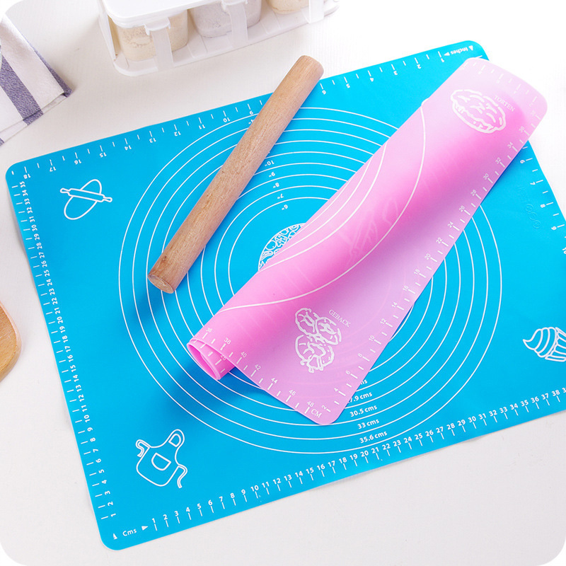 40 * 50cm Silicone Rubbing Mat with Scale Baking Mat Non stick and Noodle Mat Silicone Rubbing Mat