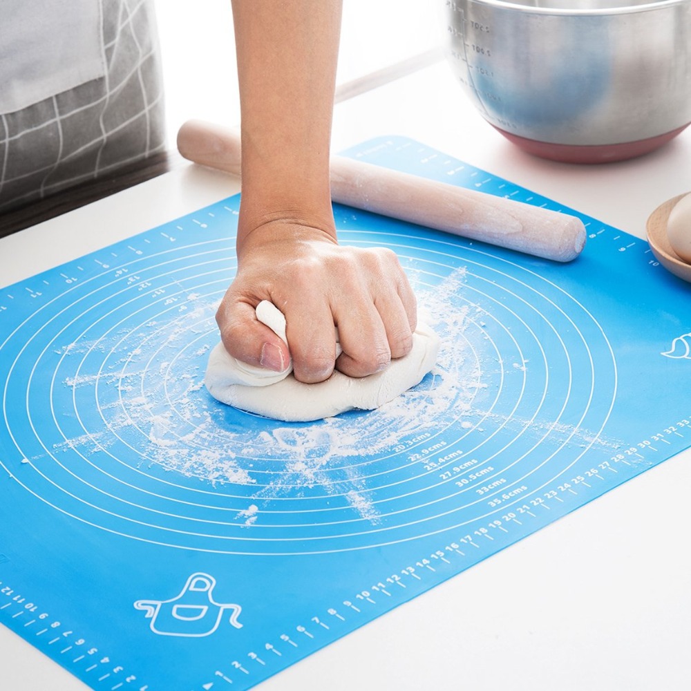 40 * 50cm Silicone Rubbing Mat with Scale Baking Mat Non stick and Noodle Mat Silicone Rubbing Mat