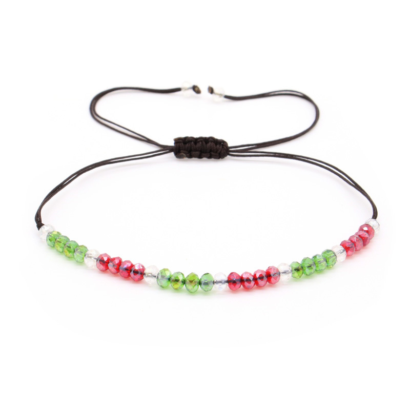 Christmas fashion hand woven crystal bracelet Korean style versatile girl bracelet simple accessories wholesale