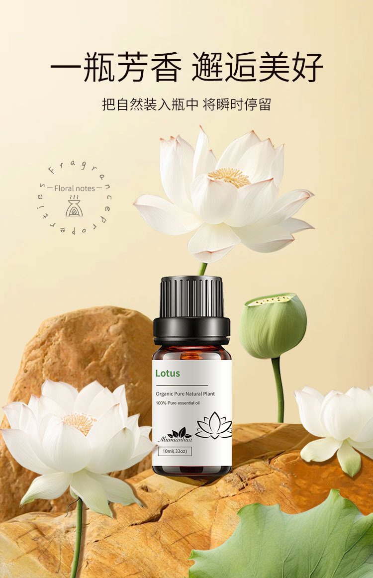 Lotus Lotus unilateral essential oil cross-border wholesale refrigeration soap perfume vehicle mounted aromatherapy 10ml sample