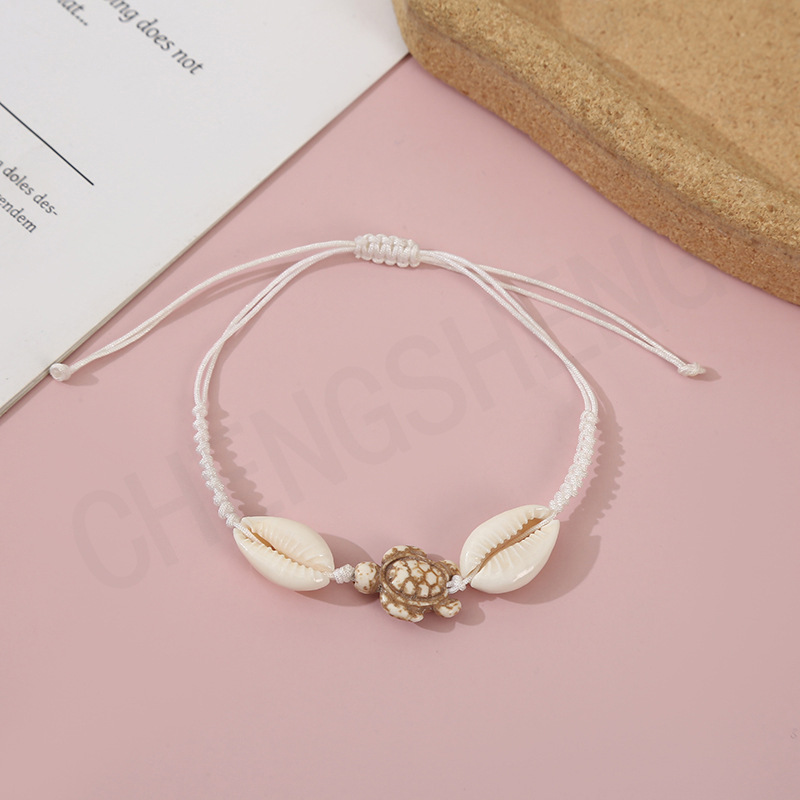 Cross border Ins style pearl shell weaving bracelet DIY turquoise bead jewelry women's versatile accessory set