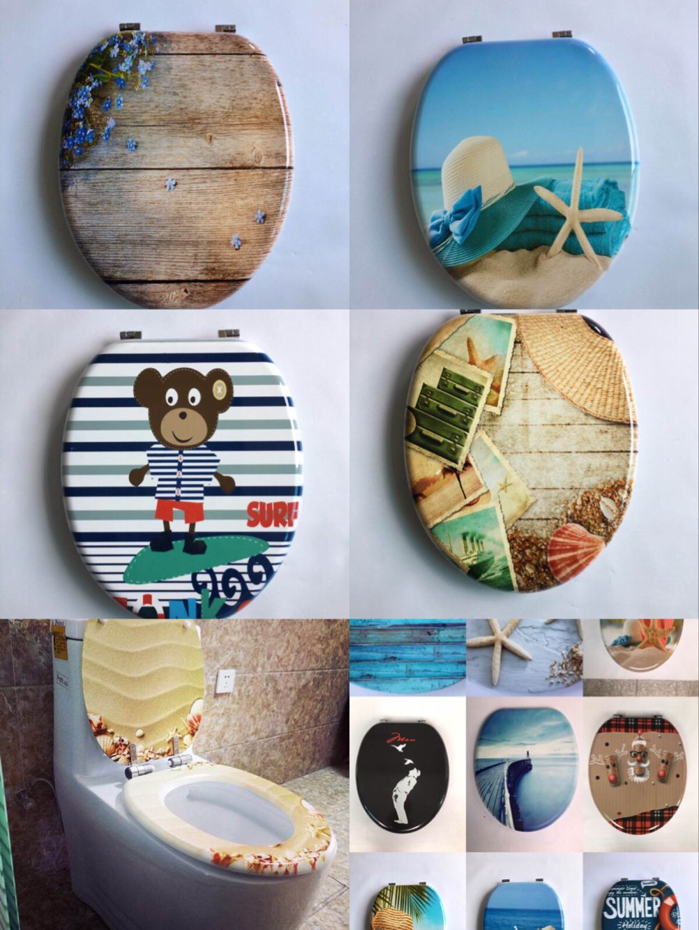 18 inch MDF laminated toilet seat with wooden toilet seat manufacturer direct sales