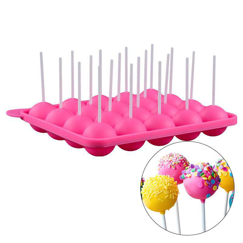 20 hole circular starry sky lollipop silicone mold DIY baking spherical chocolate lollipop mold