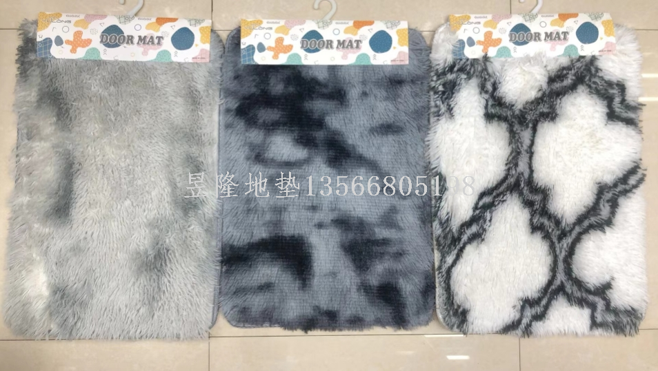 Factory direct sales carpet mats, floor mats, anti slip mats, bathroom mats, entrance door mats, tie dyed long silk wool