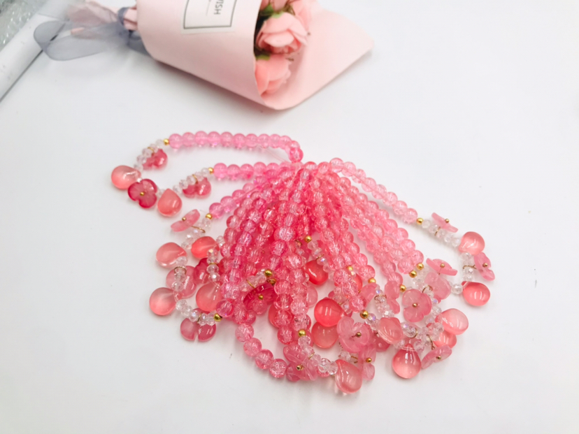 Crystal bracelet, best friend bracelet, summer jewelry, bead pendant, chain bracelet