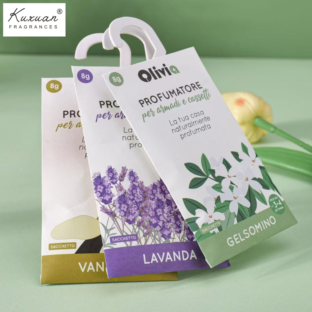 Creative Hook Drawer Wardrobe Fragrant Bag Bedroom Deodorizing Fragrant Bag Aromatherapy Fragrance Wholesale Paper Bag Car Fragrant Bag Pendant
