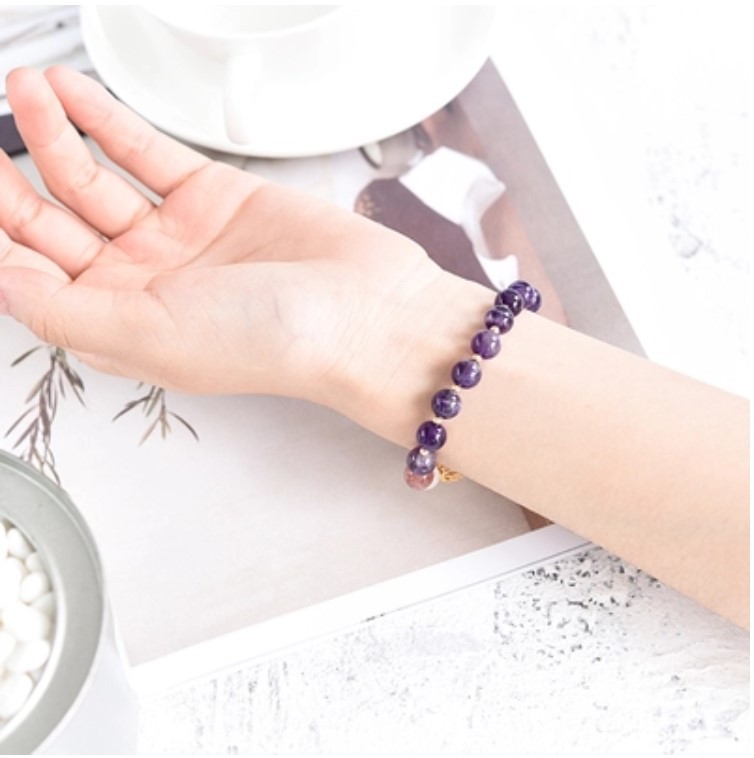 Jewelry Natural Amethyst Bracelet Female Original Romantic Birthday Gift DIY Jewelry