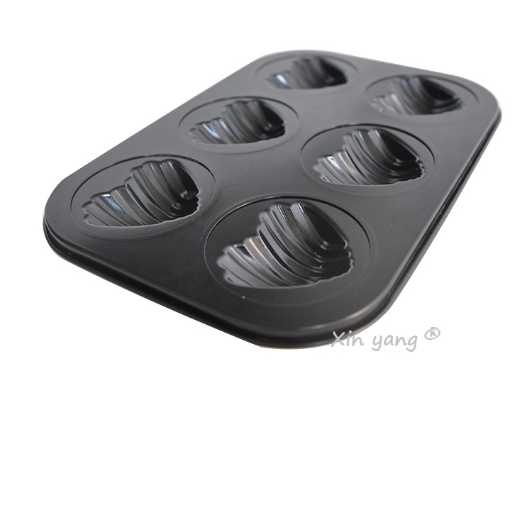 Baking utensils - heart-shaped 6-hole cake baking tray, cake mold, oven, household small cake mold