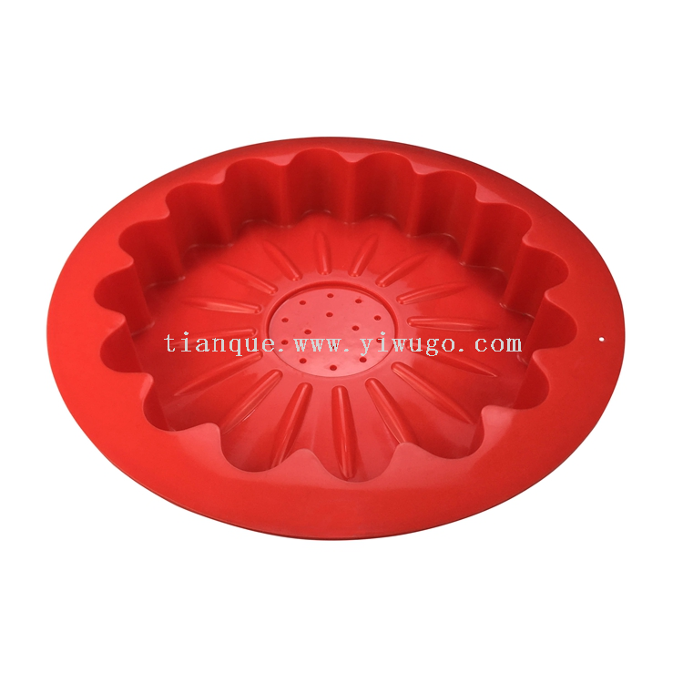 Silicone Qifeng Cake Mold for Household Oven Utensils Baking Mold Anti slip Thick Circular Kitchen Cake Mold