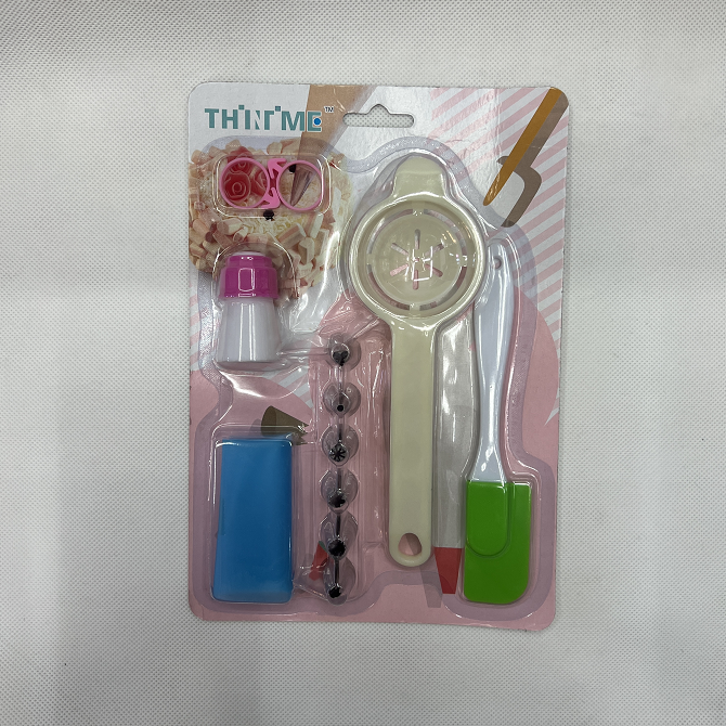 Patterned mouth set Stainless steel plastic nipple baking set Home cake Dim sum biscuit making gadget