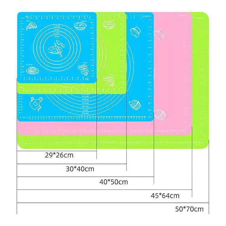Baking tools, kitchen, household silicone pads, kneading pads, thickened, non slip, non stick rolling pads, flour pads, and dough pads
