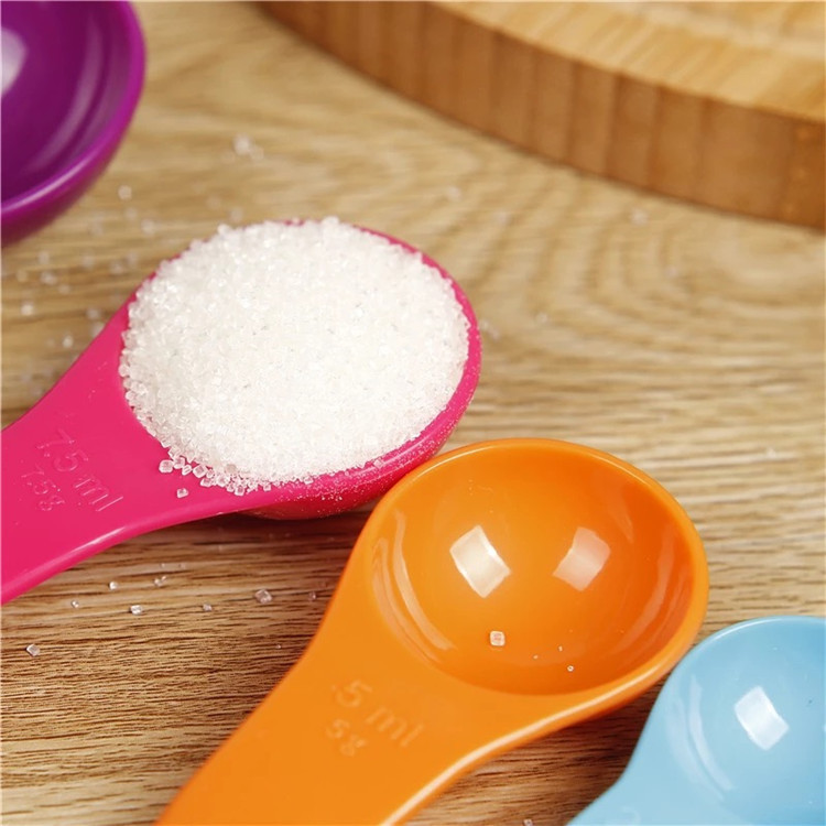 Home baking tools, high-quality food grade 5PC color 5-piece measuring spoon set, plastic 5-piece measuring spoon set