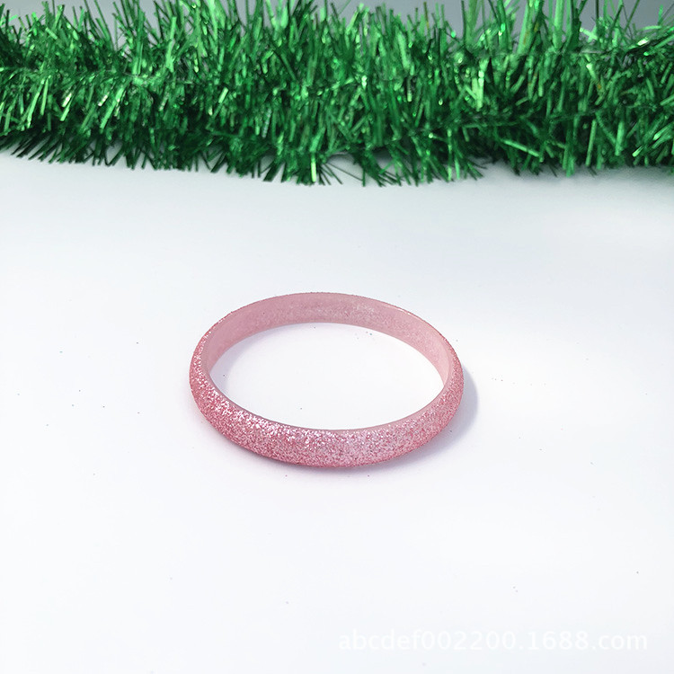 Manufacturer direct sales of 10mm environmentally friendly plastic bracelets dipped in DIY colorful sequin bracelets, wholesale can be customized