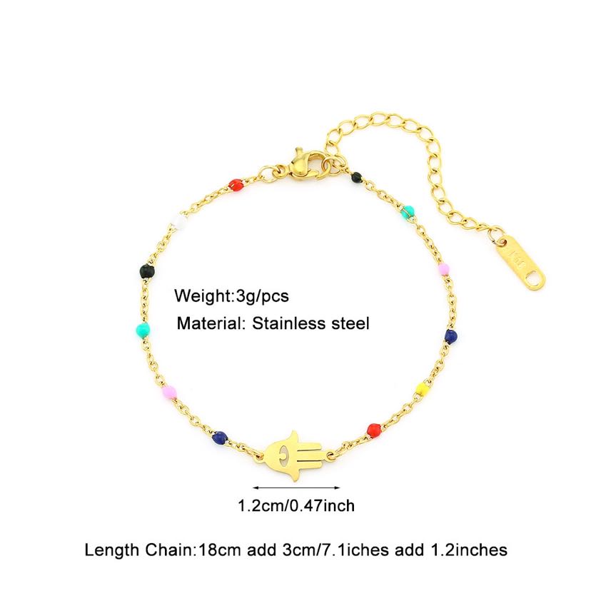 Cross border hot selling stainless steel color bracelet, versatile and high-end for women, couple's titanium steel geometric bracelet bracelet bracelet accessories