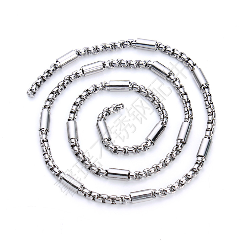 304 stainless steel chain, 4.0 square pearl bag, bare body bracelet, foot chain, necklace, clothing chain accessories