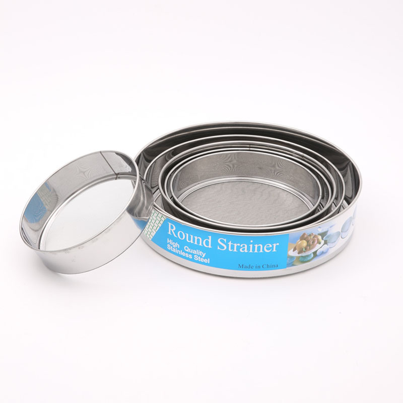6-piece set of stainless steel flour sieve, sugar powder sieve, Rice noodles sieve, leak screen, western point DIY baking tools in kitchen