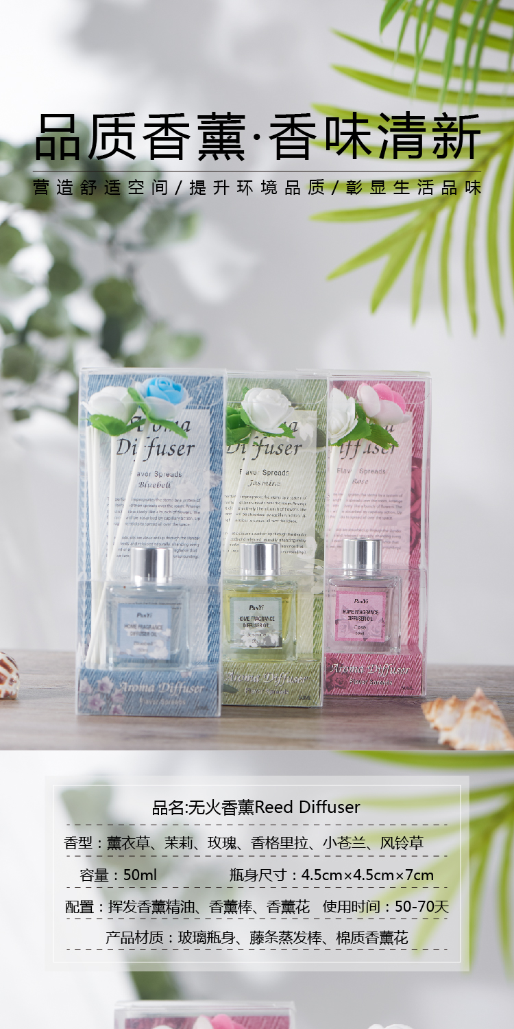 No fire aromatherapy indoor air freshener for deodorizing and long-lasting fragrance retention, suitable for bedrooms, hotels, and bathrooms