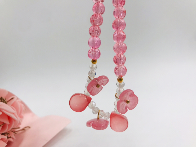 Crystal bracelet, best friend bracelet, summer jewelry, bead pendant, chain bracelet