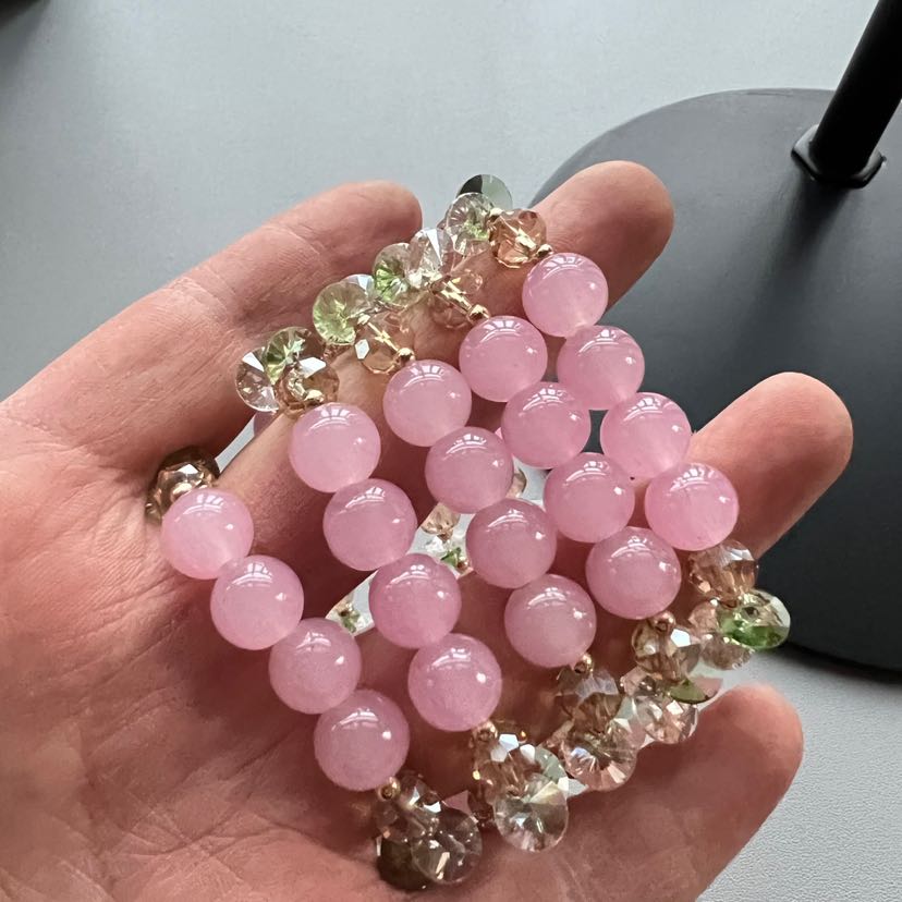 Small and niche colored bracelets, stone bursting beads, crystal bracelets, high-sensitivity bracelets, bracelets, accessories, jewelry, gifts