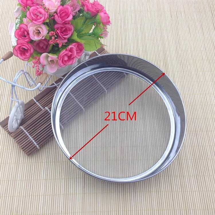 Baking manual circular fine stainless steel sieve stainless steel flour sieve
