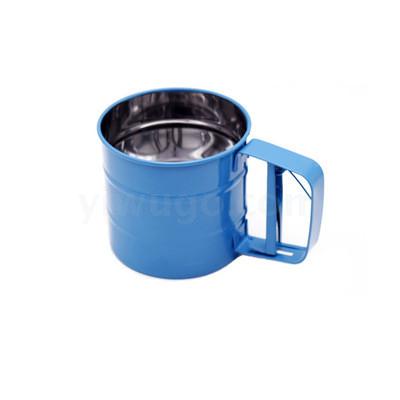 Small Tool Kitchen Flour Sieve Manual Baking Utensils Color Spray Paint Stainless Steel Handheld Small Cake