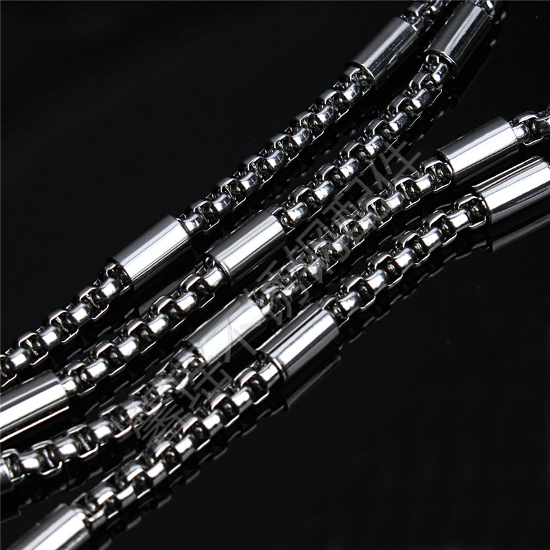 304 stainless steel chain, 4.0 square pearl bag, bare body bracelet, foot chain, necklace, clothing chain accessories