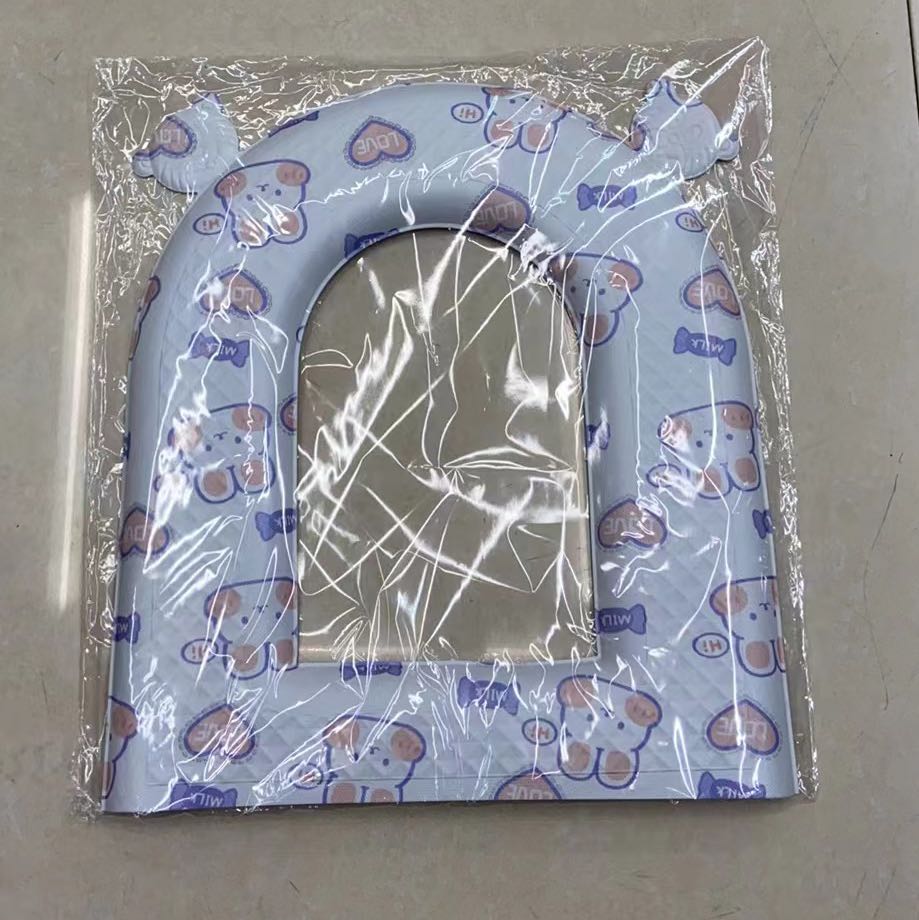 EVA waterproof toilet seat cushion for all seasons, spring version, home toilet seat trap, adhesive type, washable, winter