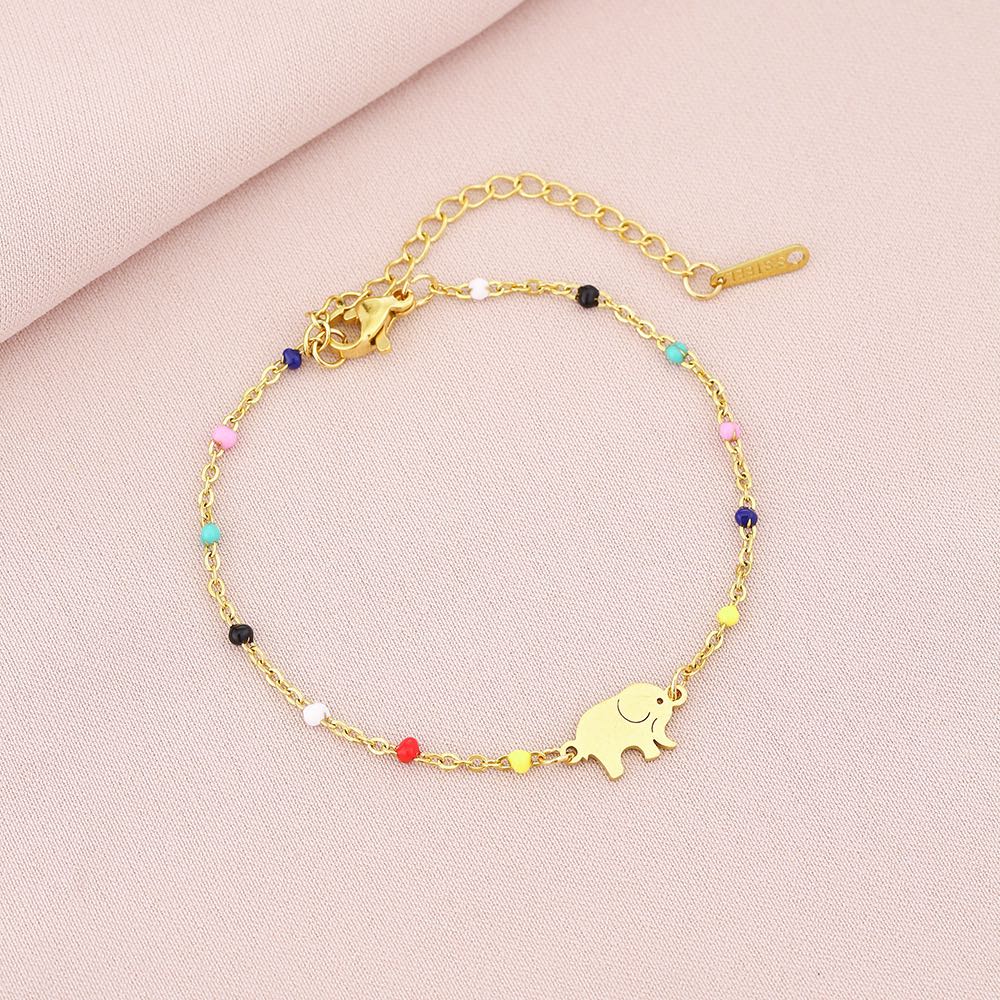 Cross border hot selling stainless steel color bracelet, versatile and high-end for women, couple's titanium steel geometric bracelet bracelet bracelet accessories