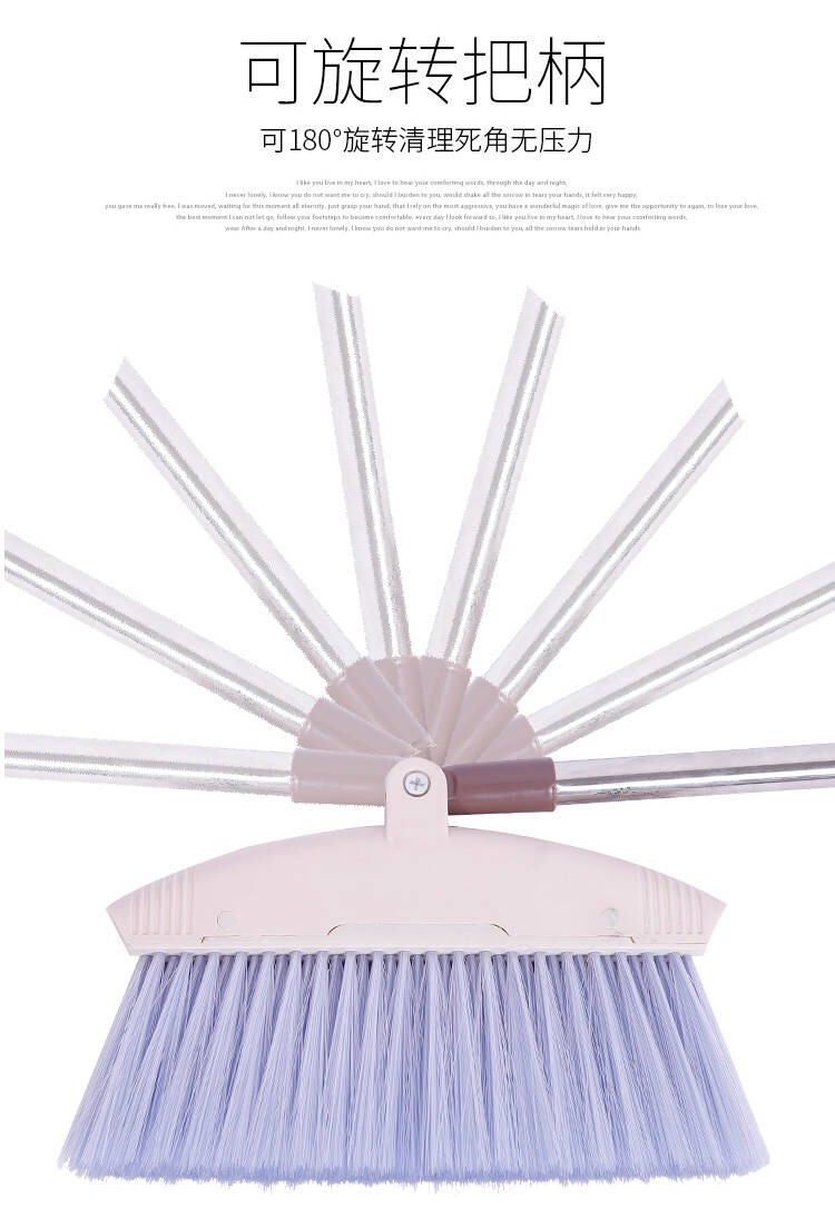 Factory direct sales broom and dustpan set combination windproof cover sweeping stainless steel plastic broom dustpan household cleaning