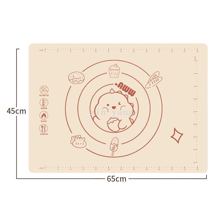 Silicone pads for household use, including large kneading pads and baking pads. Food grade silicone panel baking and rolling pads