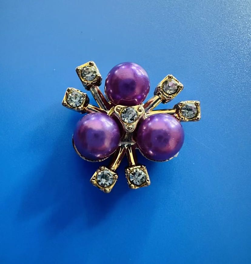 Baroque style three pearl alloy flower centerpiece accessories, flower plate buckles, DIY necklaces, bracelets, materials