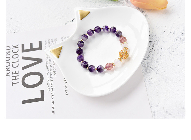 Jewelry Natural Amethyst Bracelet Female Original Romantic Birthday Gift DIY Jewelry