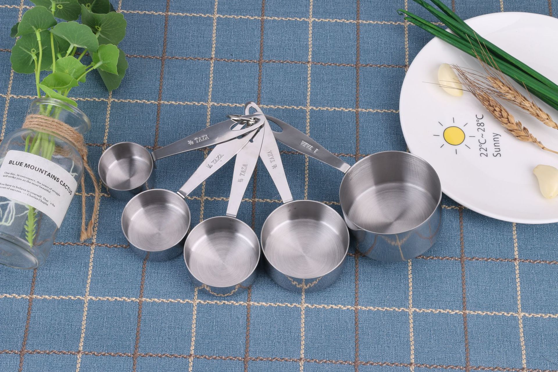 Stainless steel measuring spoon 7-piece set coffee spoon with scale baking milk powder measuring spoon set seasoning measuring spoon kitchen baking