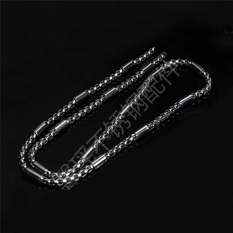 304 stainless steel chain, 4.0 square pearl bag, bare body bracelet, foot chain, necklace, clothing chain accessories