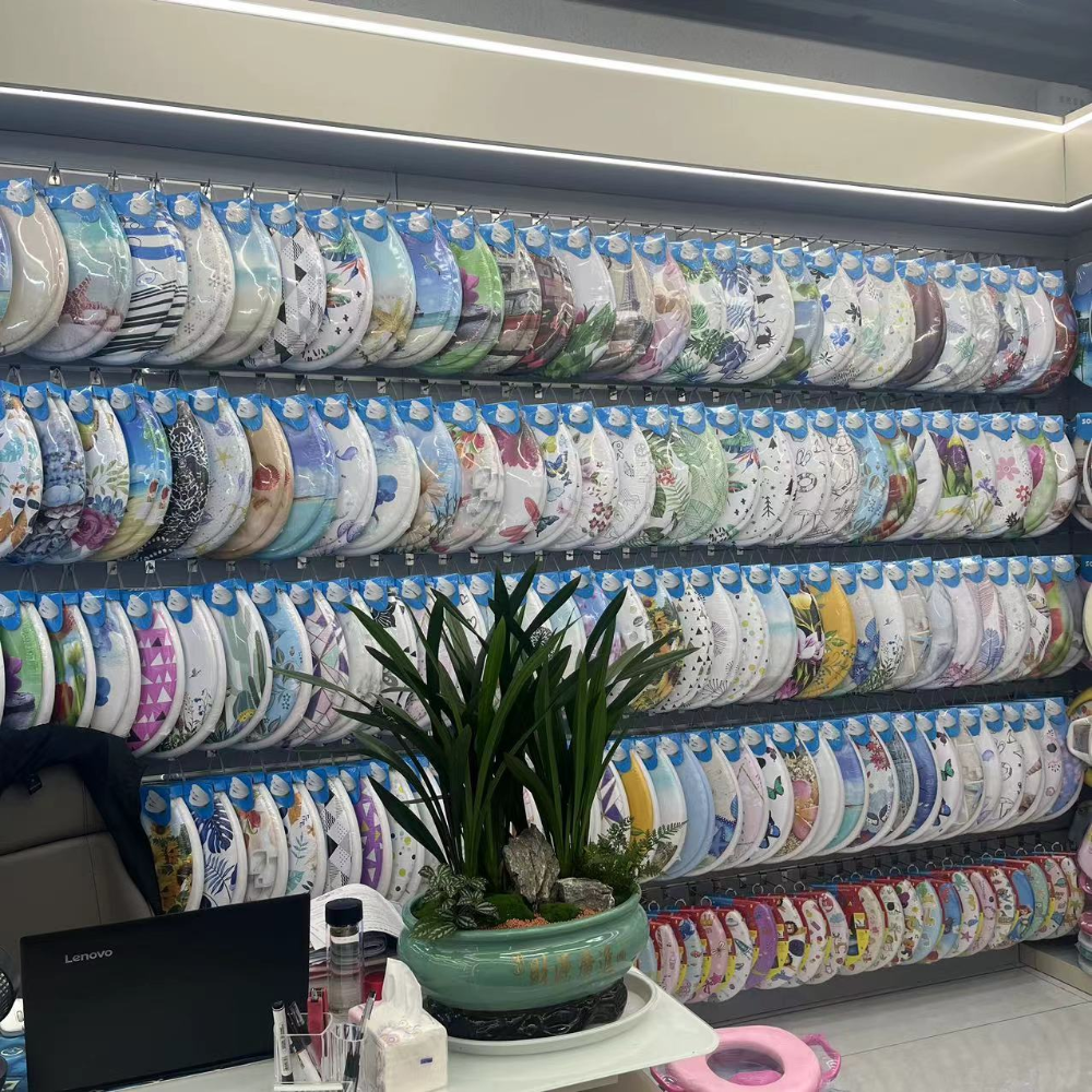 Foreign trade 18 inch wooden printed toilet seat, toilet seat, household toilet