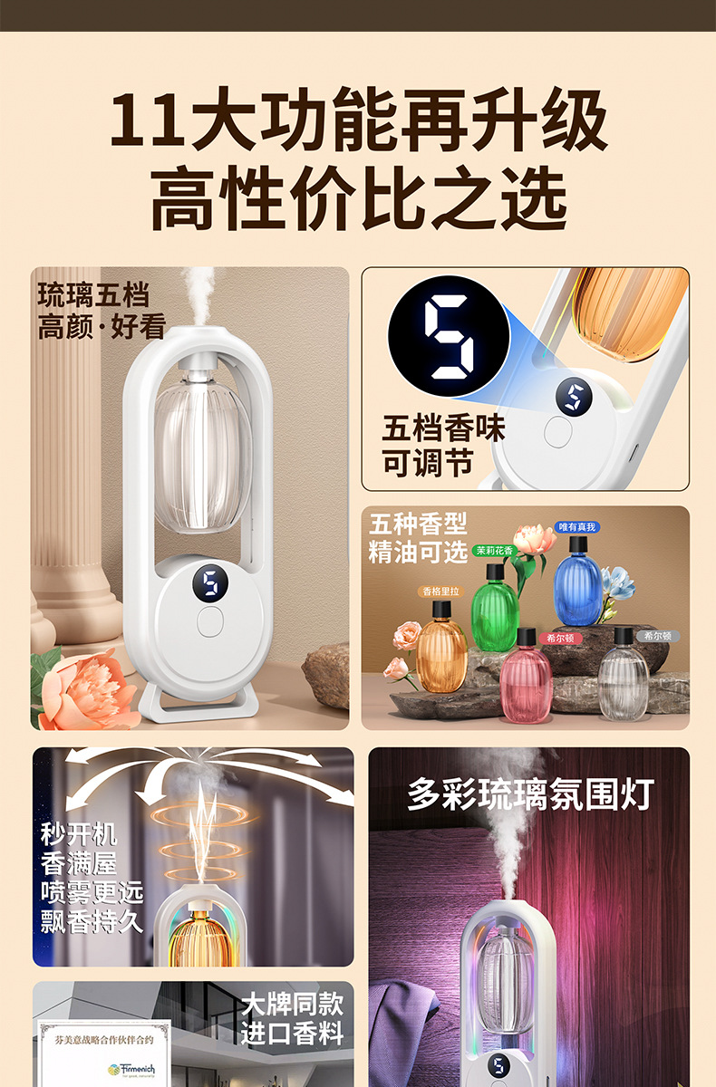 Intelligent Aromatherapy Machine, Automatic Spray Aromatherapy Machine, Expanded Aromatherapy Machine, Wall mounted Aromatherapy Machine, Home Premium Sensory Intelligent Plug in Aromatherapy Machine