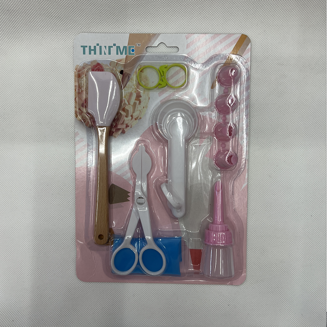 Patterned mouth set Stainless steel plastic nipple baking set Home cake Dim sum biscuit making gadget