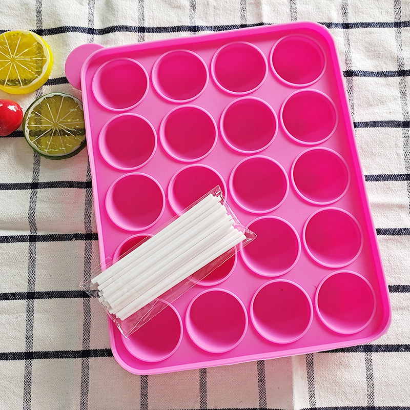 20 hole circular starry sky lollipop silicone mold DIY baking spherical chocolate lollipop mold