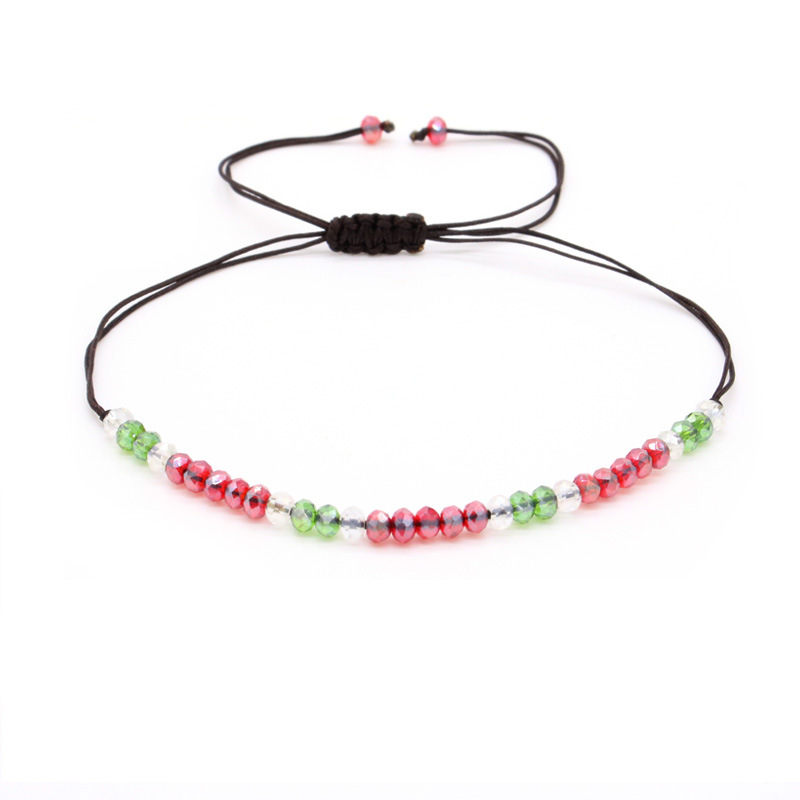 Christmas fashion hand woven crystal bracelet Korean style versatile girl bracelet simple accessories wholesale