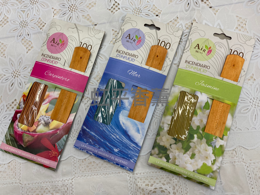 100 aromatherapy sticks with wooden boards (6 flavors/set)