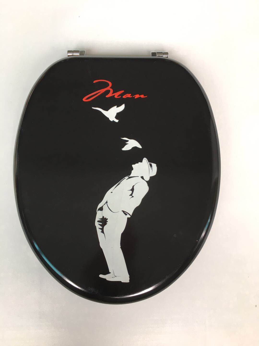 18 inch MDF laminated toilet seat with wooden toilet seat manufacturer direct sales