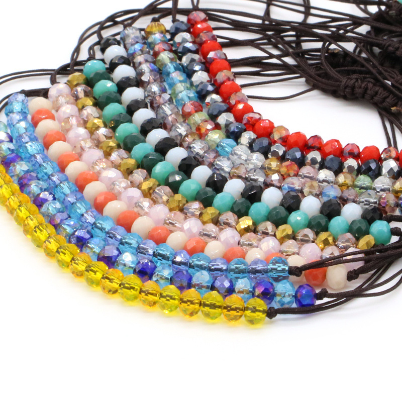 Korean creative DIY handmade rope woven crystal bracelet for women, fashionable, simple and versatile bracelet for women, small accessories for women