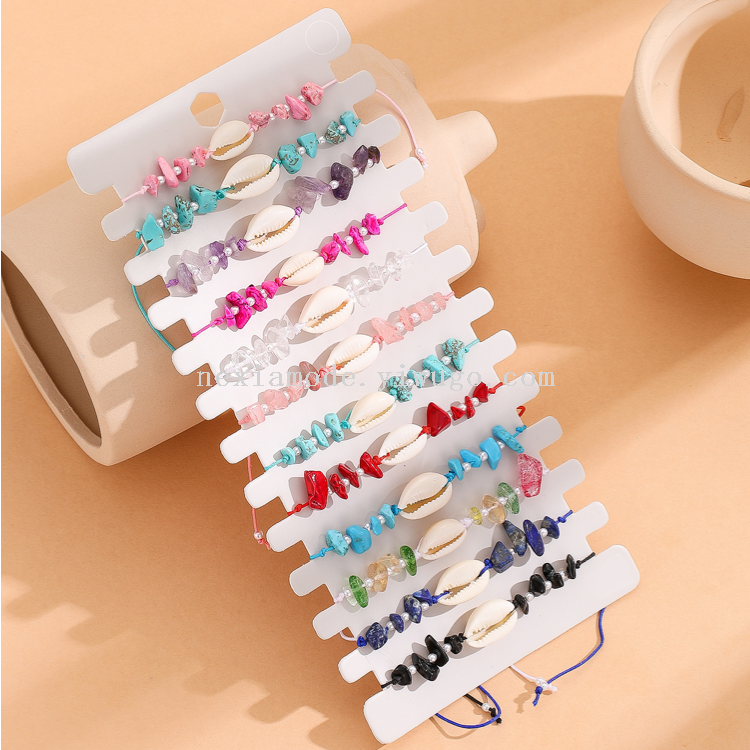 European and American Summer Beach Seaside Wind Natural Shell Bracelet Gravel Pearl Bracelet Bohemian Bracelet in Stock