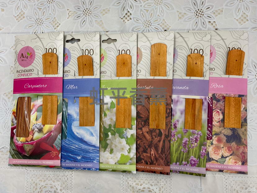 100 aromatherapy sticks with wooden boards (6 flavors/set)