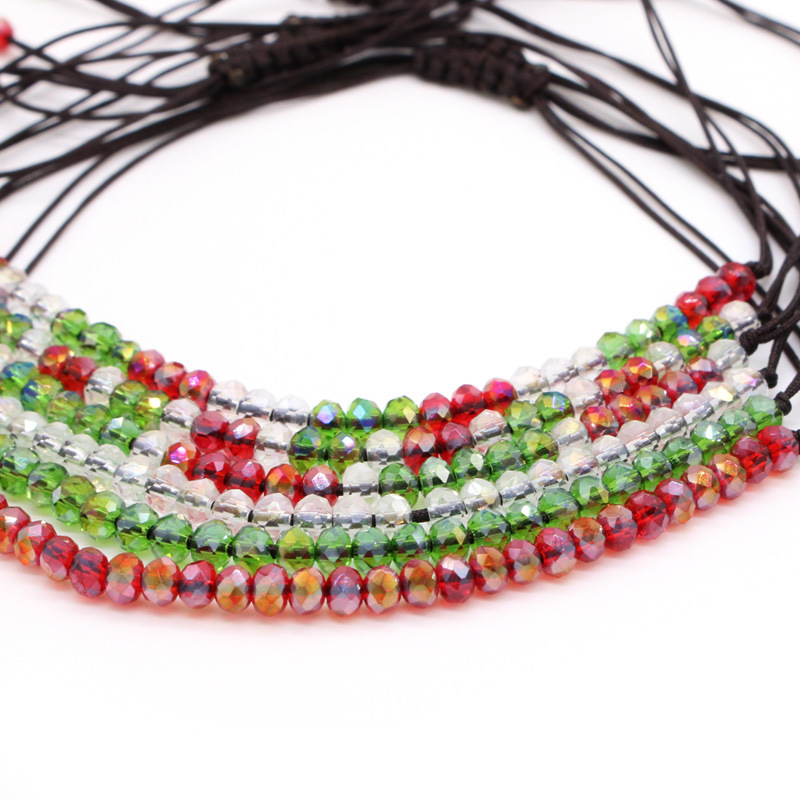 Christmas fashion hand woven crystal bracelet Korean style versatile girl bracelet simple accessories wholesale