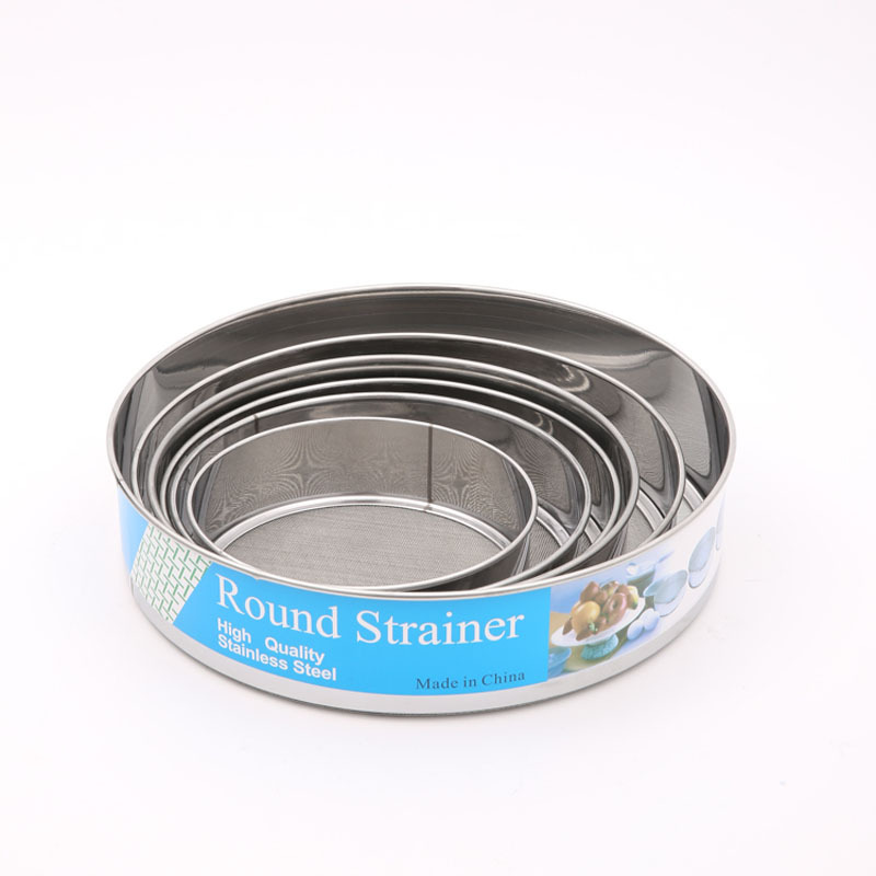 6-piece set of stainless steel flour sieve, sugar powder sieve, Rice noodles sieve, leak screen, western point DIY baking tools in kitchen