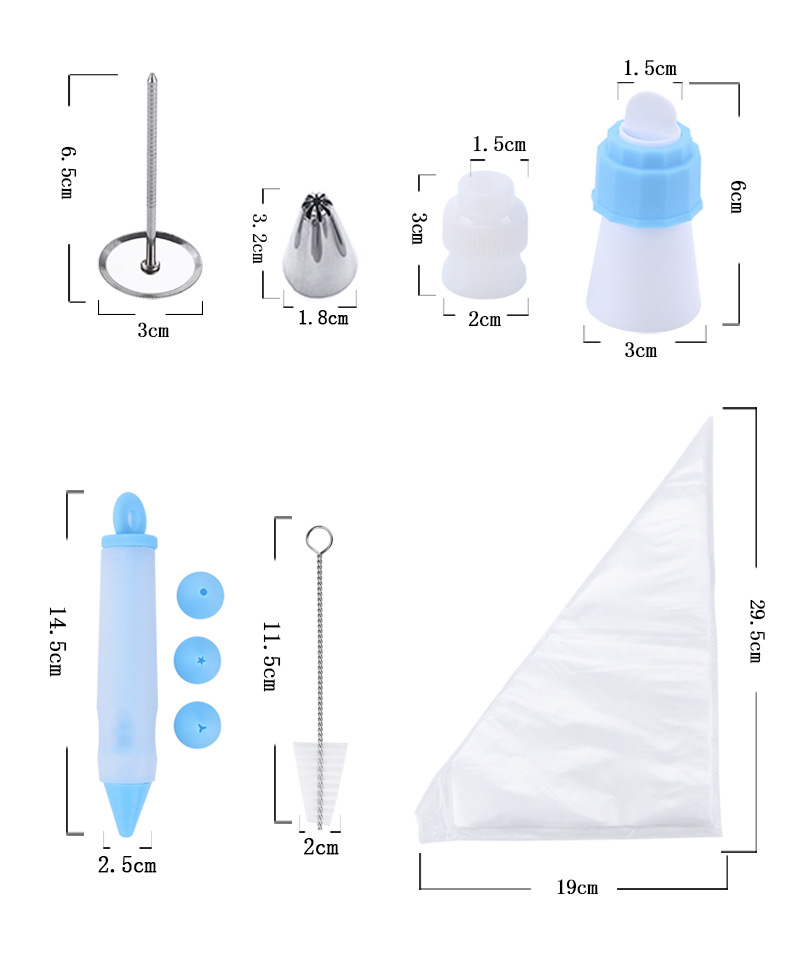 Amazon hot selling 80 piece cake turntable decoration piping nozzle set piping table sugar flipping baking tool