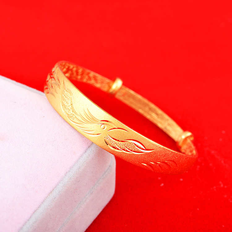 Sandblasting New Product Vietnam Sand Gold 12mm Starry Sky Push Pull Bracelet for Women Meteor Shower Adjustable Bracelet Wholesale