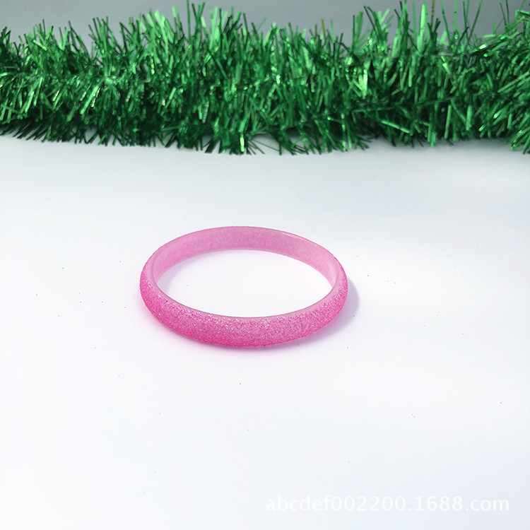 Manufacturer direct sales of 10mm environmentally friendly plastic bracelets dipped in DIY colorful sequin bracelets, wholesale can be customized
