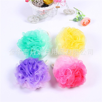 Factory direct sales hot selling gradient color bath flower supermarket best-selling high-quality cotton rope easy to clean essential for bathing